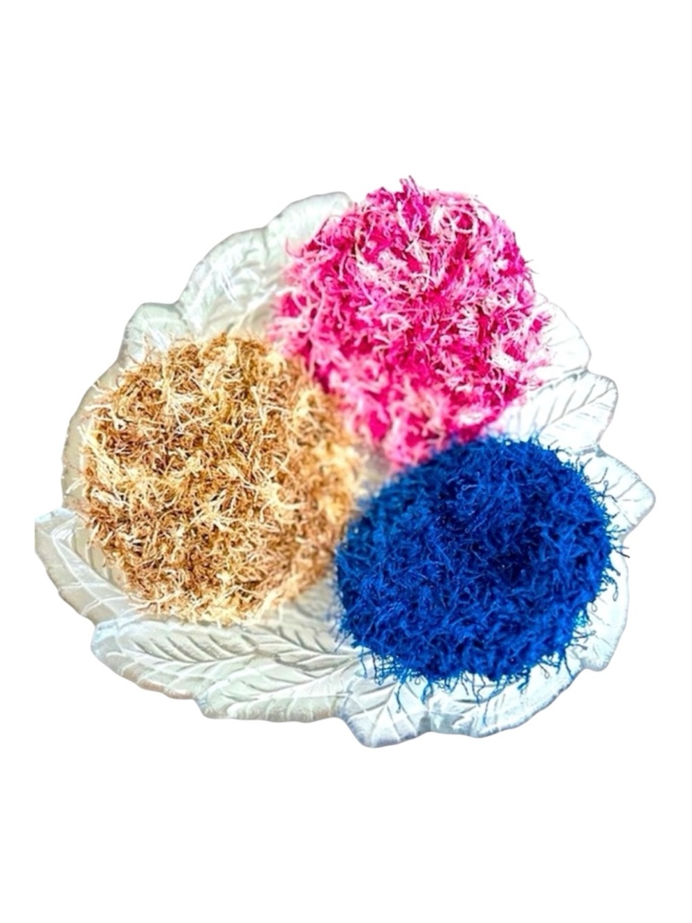 HAND CRAFTED Crocheted Colorful Polyester Kitchen Dish Reusable Scrubbing Pads